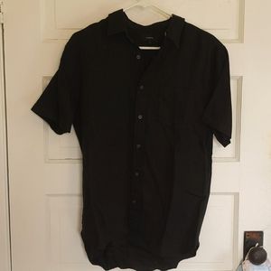 Black Vince 100% Linen Button Down